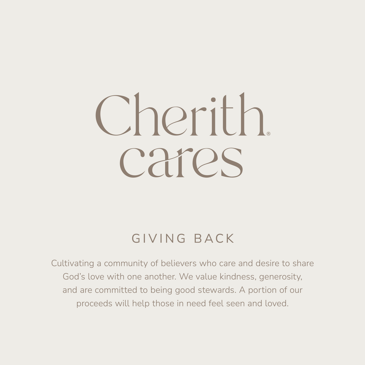 Cherith® | Modern Christian Stationery | Giving Back