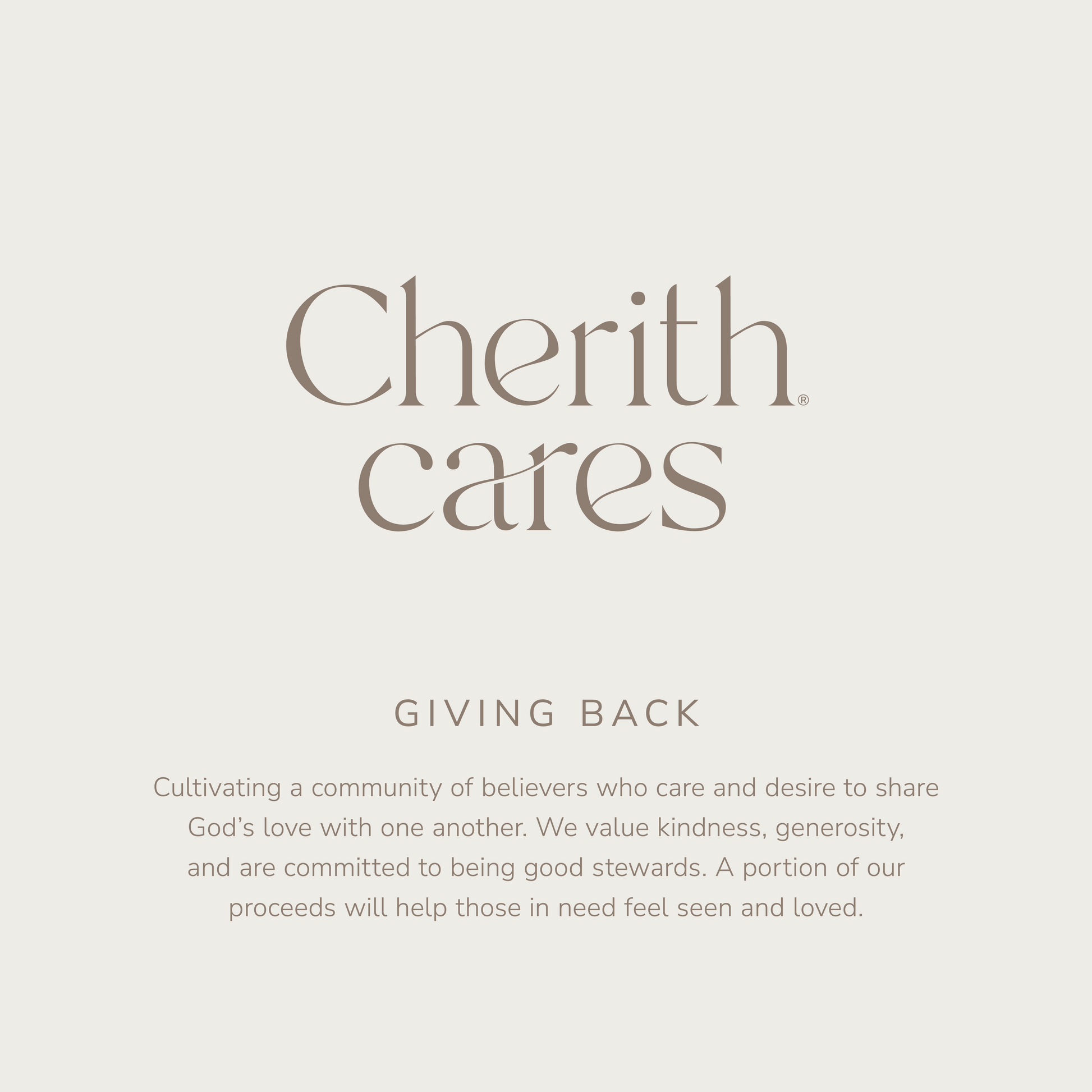 Cherith® | Modern Christian Stationery | Giving Back