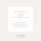 Cherith® art print details.