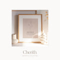 Blessed botanical line art print with Proverbs 31:28 in an oak frame, by Cherith.