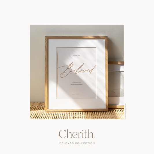 Cherith | Modern Christian Stationery | Art Print | Bible Verse