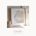For Such a Time as This Esther 4:14 gray watercolor art print in an oak frame, by Cherith.