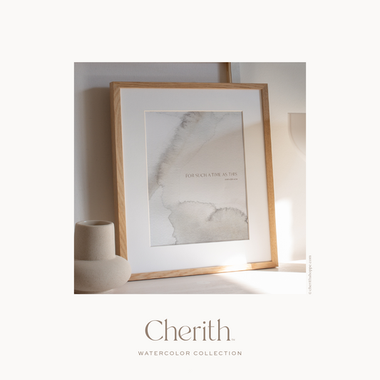 Cherith | Modern Christian Stationery | Art Print | Bible Verse