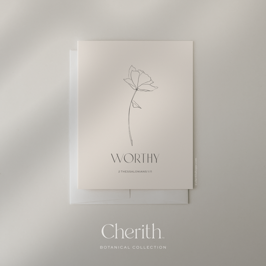 Cherith | Modern Christian Stationery | Greeting Card | Bible Verse