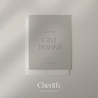 In Every Thing Give Thanks 1 Thessalonians 5:18 gray card, by Cherith.