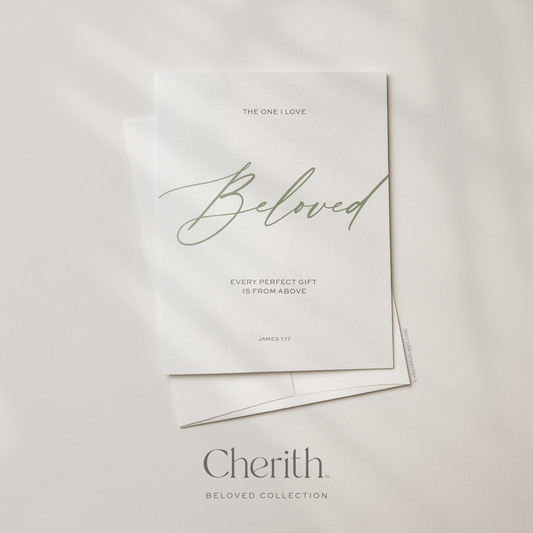 Cherith | Modern Christian Stationery | Greeting Card | Bible Verse