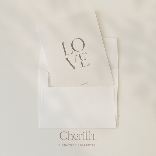 Cherith | Modern Christian Stationery | Greeting Card | Bible Verse