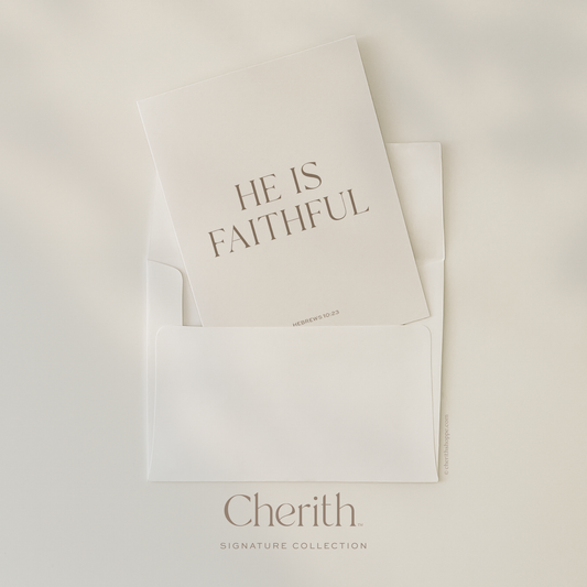 Cherith | Modern Christian Stationery | Greeting Card | Bible Verse