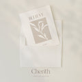 Believe John 11:25 card, tucked into an envelope, by Cherith.