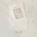 Abide John 15:5 card, tucked into an envelope, by Cherith.