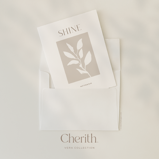 Cherith | Modern Christian Stationery | Greeting Card | Bible Verse