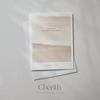 Seek Him With All Your Heart 1 Chronicles 22:19 pink watercolor card, by Cherith.