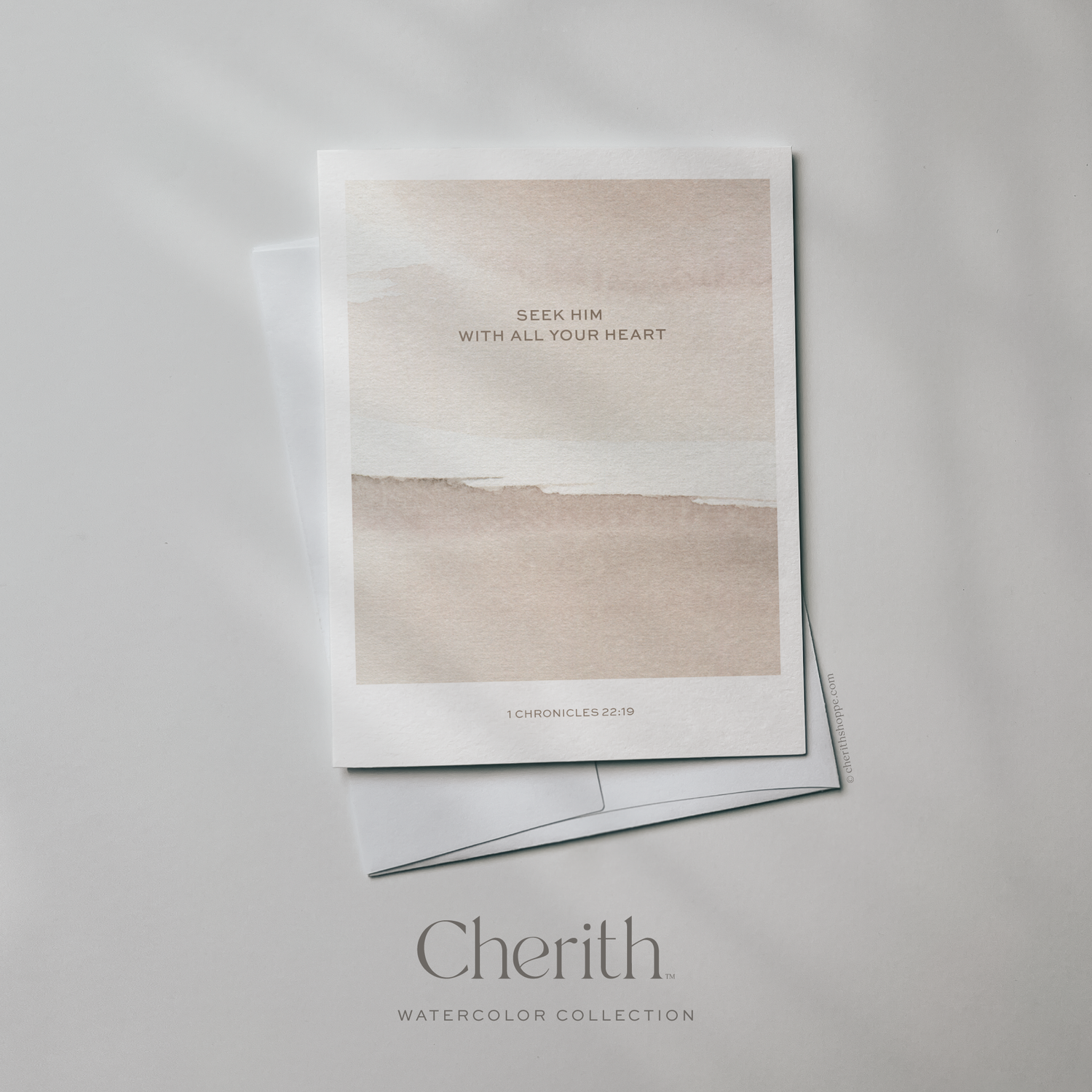 Cherith | Modern Christian Stationery | Greeting Card | Bible Verse