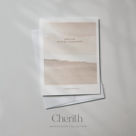 Cherith | Modern Christian Stationery | Greeting Card | Bible Verse