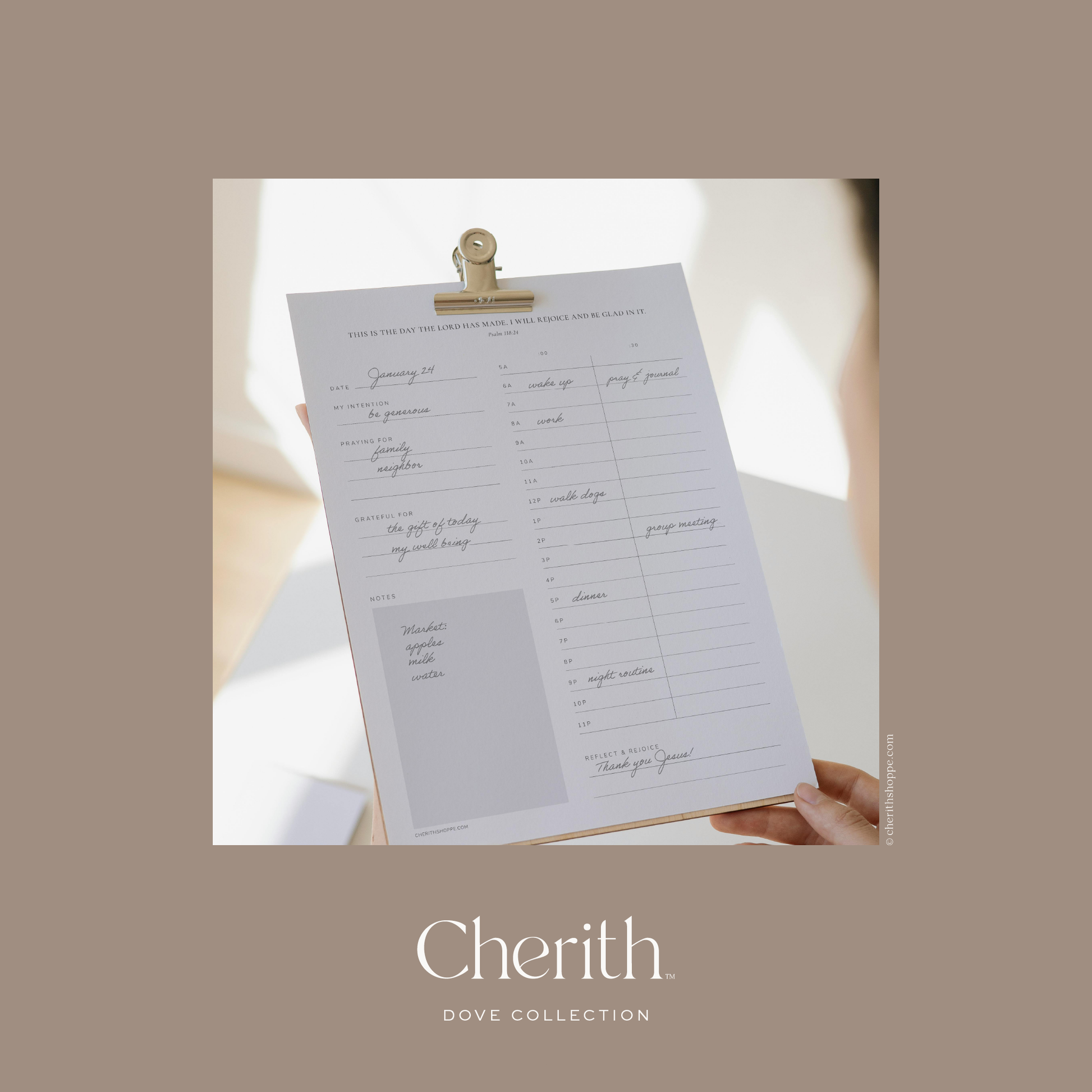 Cherith | Modern Christian Stationery | Bible Verse