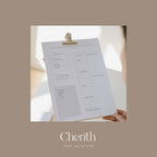 Psalm 118:24 daily planner filled in by hand on a clipboard, by Cherith.