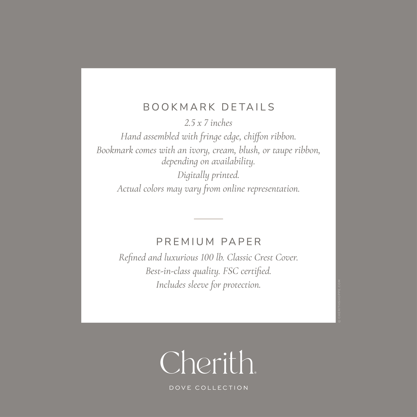 Cherith® | Modern Christian Stationery | Bookmark