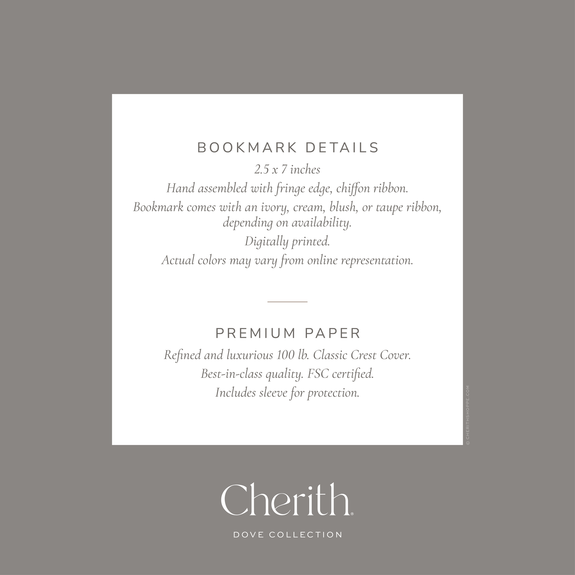 Cherith® | Modern Christian Stationery | Bookmark
