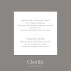 Cherith® greeting card details.