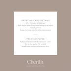 Cherith® greeting card details.