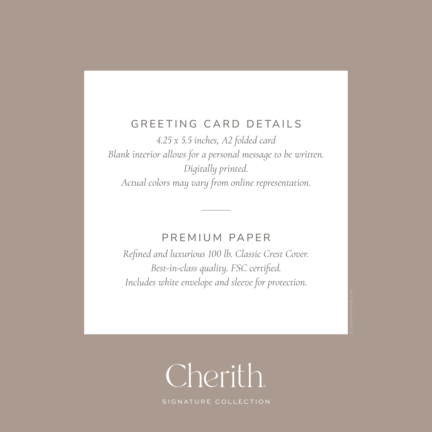 Cherith® | Modern Christian Stationery | Greeting Card
