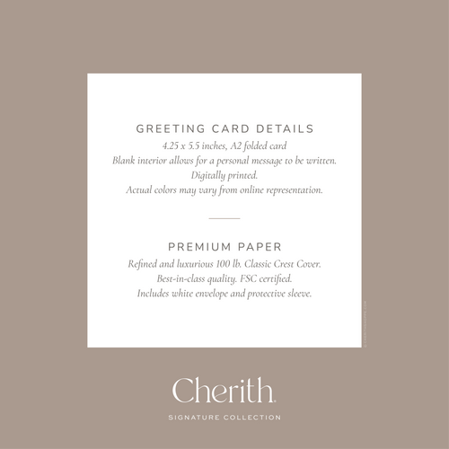 Cherith® greeting card details.
