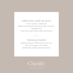 Cherith® greeting card details.