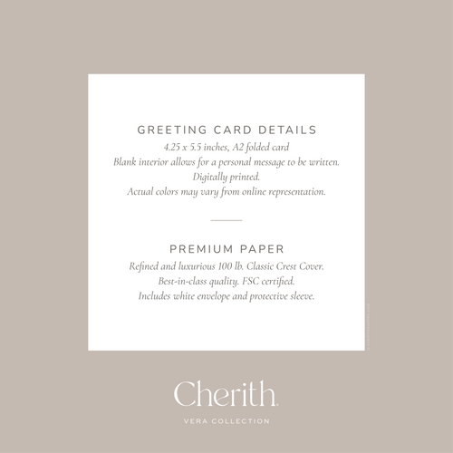 Cherith® greeting card details.