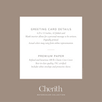 Cherith® greeting card details.