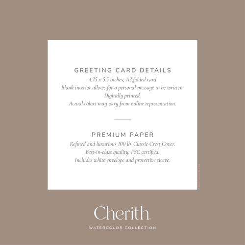 Cherith® greeting card details.