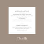 Cherith® bookmark details.